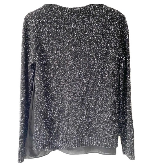 Club Monaco Kaelane Mixed Media Sweater Black Size Medium - Picture 10 of 16